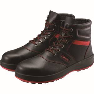 シモン Simon シモン SL22R 23.5 安全靴 編上靴 SL22-R 黒/赤 23.5cm