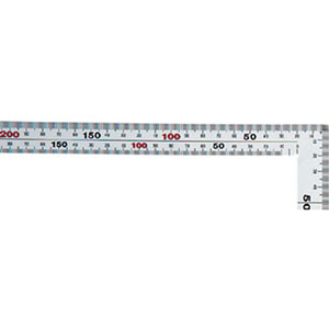 シンワ測定 SHINWA シンワ測定 10405 曲尺厚手広巾 シルバー 50cm 表裏同目 6段目盛 JIS