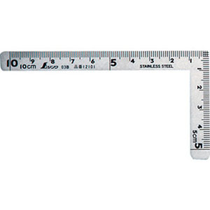 シンワ測定 SHINWA シンワ測定 12101 曲尺小型 三寸法師ステン 10×5cm 表裏同目