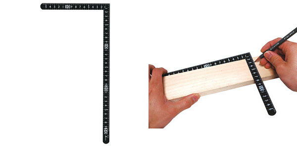  シンワ測定 SHINWA シンワ測定 12435 曲尺小型 サンデーカーペンター 黒色 30×15cm 表裏同目 白目盛