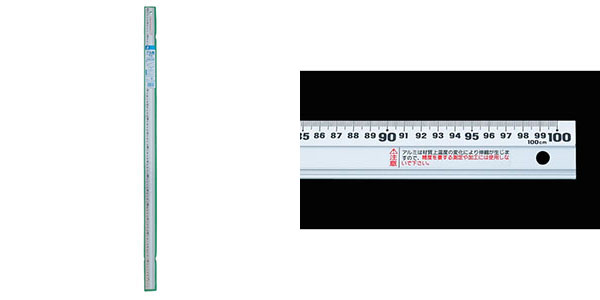  シンワ測定 SHINWA シンワ測定 65544 アルミ直尺 アル助 1m スベリ止なし