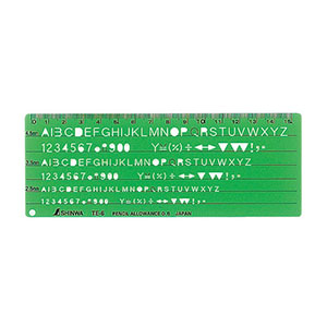 シンワ測定 SHINWA シンワ測定 66014 テンプレート TE-6 英数字記号定規