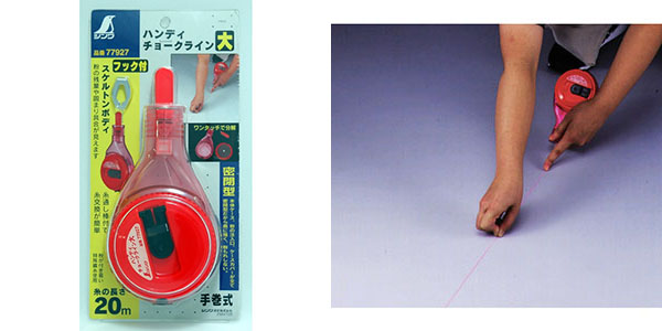  シンワ測定 SHINWA シンワ測定 77927 ハンディチョークライン 大 手巻 赤