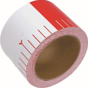 シンワ測定 SHINWA シンワ測定 78194 貼付ロッド 合成紙製 75mm×25m 赤白20cm間隔