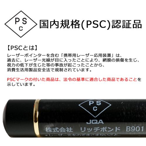  POLARIS POLARIS グリーンレーザーポインター ブラックモデル 緑色レーザー PSCマーク付 RB-18GBK