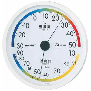 エンペックス EMPEX エンペックス TM-2331 エスパス 温度 湿度計 壁掛用 ホワイト