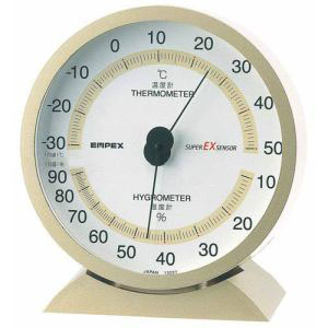 エンペックス EMPEX エンペックス EX-2718 スーパーEX高品質 温度 湿度計 シャンパンゴールド