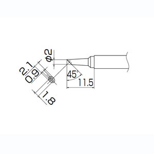 白光 HAKKO 白光 T13-BCM2 2BC型 くぼみ付き T13シリーズ交換こて先 HAKKO