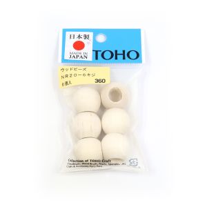 トーホー トーホー ウッドビーズ 20mm 木地 6個入 NR20-6