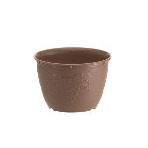 山田化学 植木鉢 ビオラデコ 6号 チョコブラウン ( プラスチック製 プランター )