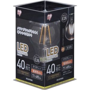 アイリスオーヤマ アイリスオーヤマ LDA4L-G-FC LEDフィラメント電球 E26 40形相当 電球色 非調光 クリア