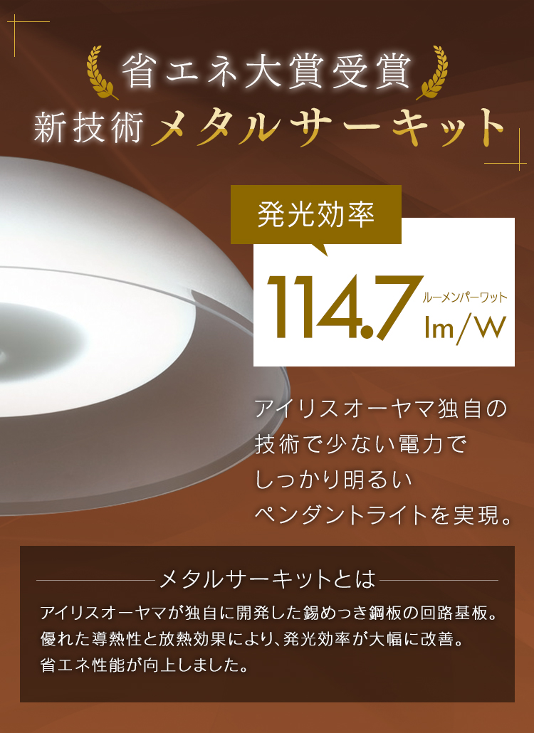  アイリスオーヤマ IRIS 洋風LEDペンダントライト メタルサーキットシリーズ 深型 6畳調光 PLM6D-YF