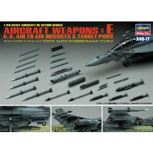 ハセガワ ハセガワ X48-17 エアクラフトウェポンE「アメリカ空対空ミサイル&ターゲットポッド」