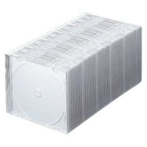 サンワサプライ SANWA SUPPLY サンワサプライ FCD-PU50MWN2 Blu-ray DVD CDケース スリムタイプ 50枚セット ホワイト