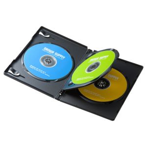 サンワサプライ SANWA SUPPLY サンワサプライ DVD-TN3-03BKN DVDトールケース 3枚収納 3枚セット ブラック