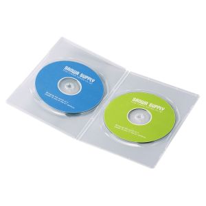 サンワサプライ SANWA SUPPLY サンワサプライ DVD-TU2-10CLN スリムDVDトールケース 2枚収納 10枚セット クリア