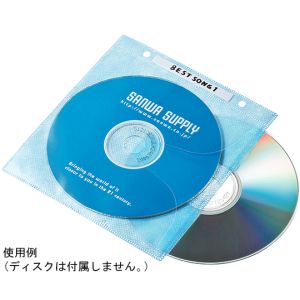 サンワサプライ SANWA SUPPLY DVD・CD不織布ケース (リング穴付・5色ミックス) FCD-FR100MXN