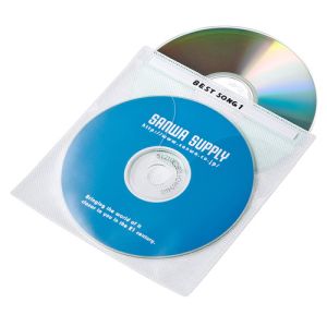 サンワサプライ SANWA SUPPLY DVD・CD不織布ケース (ホワイト) FCD-FN100WN