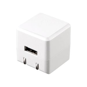 サンワサプライ SANWA SUPPLY サンワサプライ ACA-IP70W USB充電器 キューブ型 1A 高耐久タイプ ホワイト