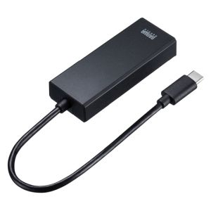 サンワサプライ SANWA SUPPLY サンワサプライ USB-CVLAN6BK USB3.2 Type-C-LAN変換アダプタ 2.5Gbps対応