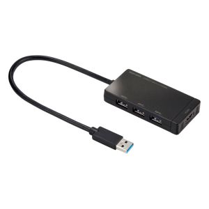 サンワサプライ SANWA SUPPLY サンワサプライ USB-3H332BK USB3.2Gen1 3ポートハブ HDMIポート搭載