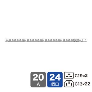 サンワサプライ SANWA SUPPLY 19インチサーバーラック用コンセント200V (20A) TAP-SV22024C19