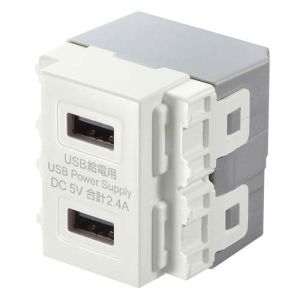 サンワサプライ SANWA SUPPLY 埋込USB給電用コンセント TAP-KJUSB2W