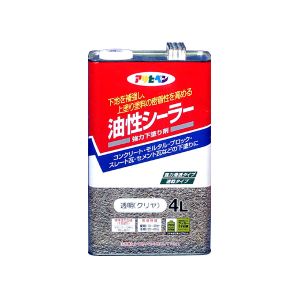 アサヒペン アサヒペン 油性シーラー 4L 透明 クリヤ