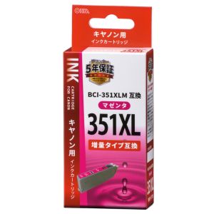 オーム電機 OHM オーム電機 キヤノン互換 BCI-351XLM 染料マゼンタ 01-4161 INK-C351XLB-M