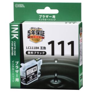 オーム電機 OHM オーム電機 INK-B111B-BK ブラザー互換 LC111BK 顔料ブラック 01-4182