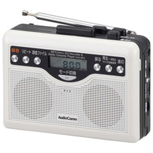 オーム電機 OHM オーム電機 CAS-381Z デジタル録音ラジオカセット 07-9886 防災 AM FM