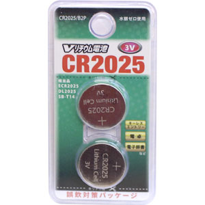 オーム電機 OHM オーム電機 CR2025/B2P Vリチウム電池 CR2025 2個入 07-9972