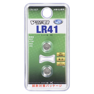 オーム電機 OHM オーム電機 Vアルカリボタン電池 LR41 2個入 LR41/B2P 07-9976