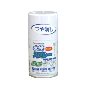 アトムペイント アトムペイント 水性スプレー 100ml つや消しホワイト