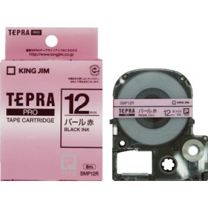 キングジム KING JIM キングジム SMP18R テプラPRO テープカートリッジテープ パール色テープ 赤/黒文字