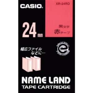 カシオ CASIO カシオ XR-24RD ネームランド用テープカートリッジ 粘着タイプ 24mm
