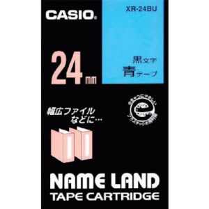 カシオ CASIO カシオ XR-24BU ネームランド用テープカートリッジ 粘着タイプ 24mm