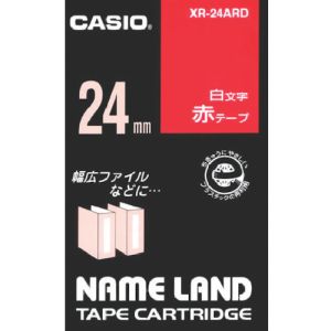 カシオ CASIO カシオ XR-24ARD ネームランド用赤テープに白文字24mm