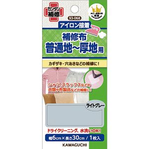 カワグチ KAWAGUCHI KAWAGUCHI 普通地～厚地用 補修布 ライトグレー 93-068 カワグチ