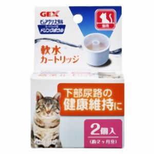 ジェックス GEX ジェックス ピュアクリスタル ドリンクボウル 軟水カートリッジ 猫用 2P