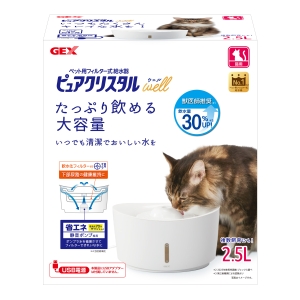 ジェックス GEX ジェックス ピュアクリスタル ウェル 2.5L 猫用 ホワイト