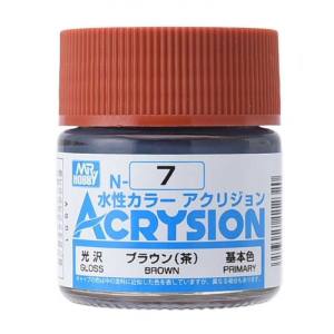 GSIクレオス ミスターホビー N7 新水性カラー アクリジョンカラー ブラウン 茶 GSI クレオス