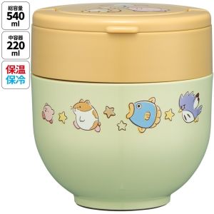 スケーター スケーター カービィ フレンズ 折りたたみハンドル付抗菌保温保冷ランチジャー540ml LDNO6AG