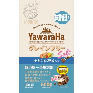 マルカン MG マルカン ヤワラハ グレインフリー ソフト チキン & 野菜入り 体重管理用 600g