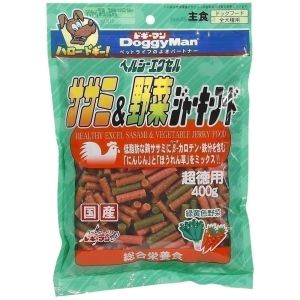 ドギーマンハヤシ DoggyMan ドギーマン ヘルシーエクセルササミ&野菜ジャーキーフード 400g