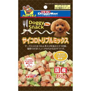 ドギーマンハヤシ DoggyMan ドギーマン ドギースナック バリュー サイコロトリプルミックス 100g