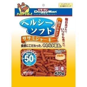 ドギーマンハヤシ DoggyMan ドギーマン ヘルシーソフトササミジャーキー カットタイプ 420g