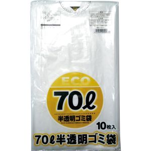 プラテック プラテック エコ90L ゴミ袋 半透明 10枚入 H9025-3