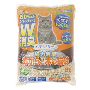 ペットプロジャパン PetPro ペットプロジャパン デオフリー 強力消臭 おからと木の猫砂 6L PetPro