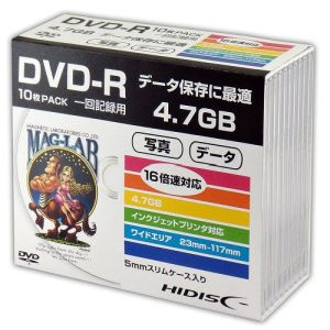 磁気研究所 DVD-R データ用5mm スリムケース 10P HDDR47JNP10SC